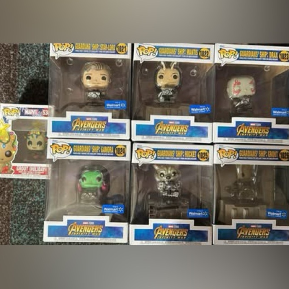 Funko Marvel Guardians Infinity War Star-Lord Gamora Drax Rocket Groot Mantis